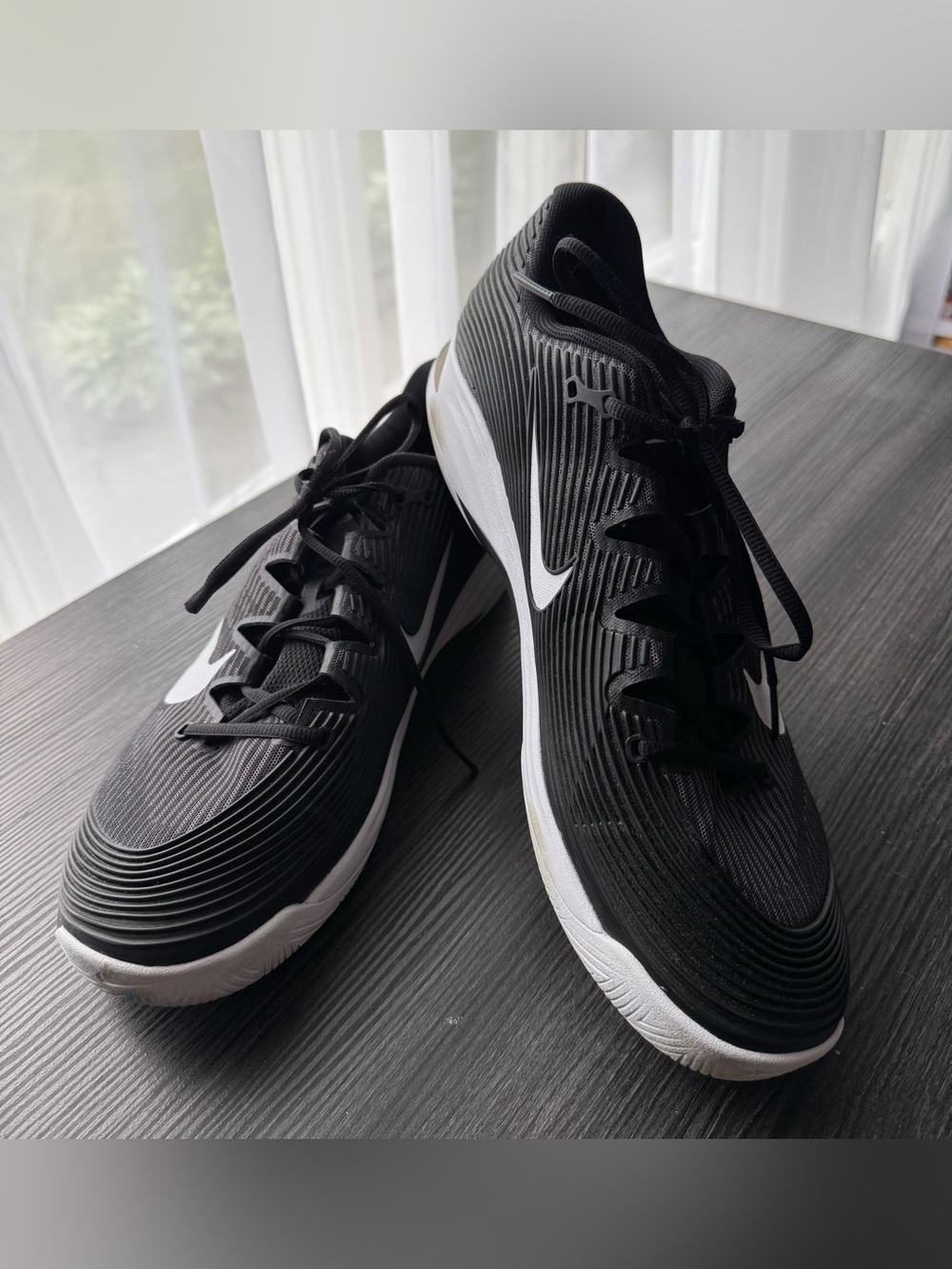 NikeCourt Air Zoom Vapor 12 Clay Black White Size 14
